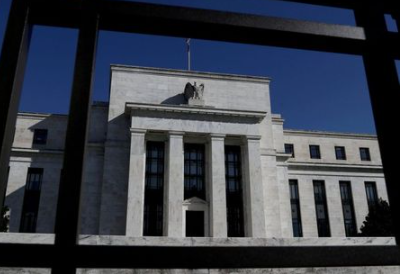 FILE PHOTO: Federal Reserve Board building is pictured in Washington, U.S., March 19, 2019. REUTERS/Leah Millis//File Photo