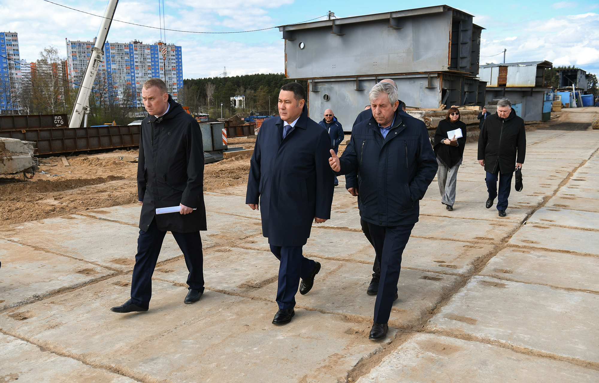 Игорь Руденя дал поручения по ходу строительства Западного моста в Твери и путепровода на улице Фрунзе