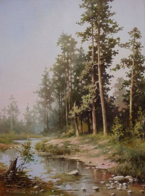 Художник Владимир Краевский. По снегу, летящему с неба 