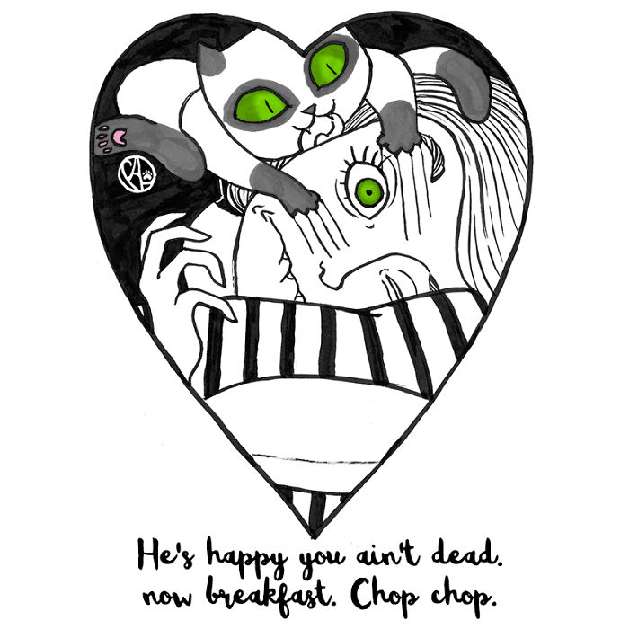 My Girlfriend Keeps Painting Our Life With 3 Cats And A Dog And I Can't Get Enough Of It!