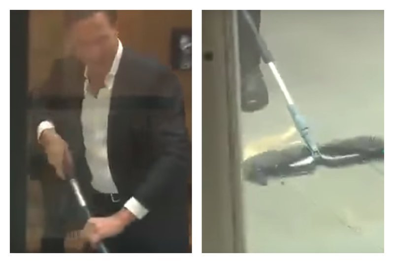 Голландский премьер-министр помыл пол в парламенте: видео ynews, МАРК РЮТТЕ, видео, нидерланды, пол, уборка