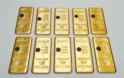 The Sicpa Oasis validator system (bullion protect) is pictured on one kilogram bar of gold at Swiss refiner Metalor in Marin near Neuchatel, Switzerland July 5, 2019. Picture taken July 5, 2019. To match Special Report GOLD-SWISS/FAKES REUTERS/Denis Balibouse