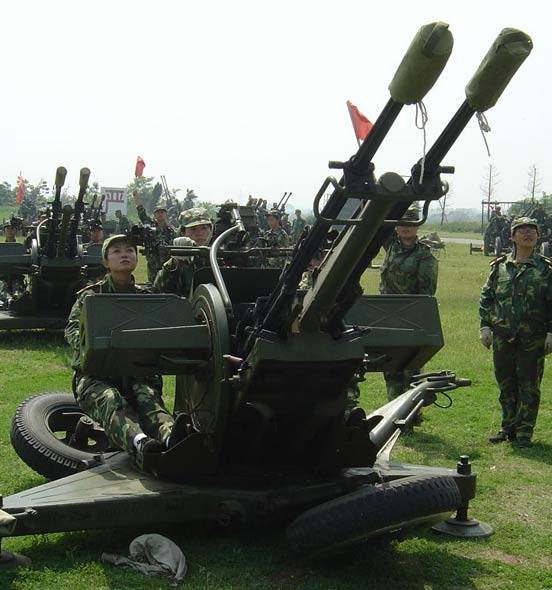 Китайская зенитная артиллерия эпохи холодной войны оружие