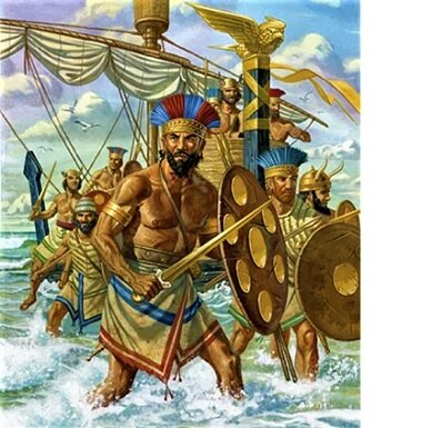 В первой четверти XII века до н.э. Египет впервые столкнулся с угрозой крупномасштабного иноземного вторжения.-4