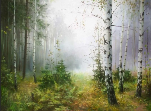 Художник Владимир Краевский. По снегу, летящему с неба 