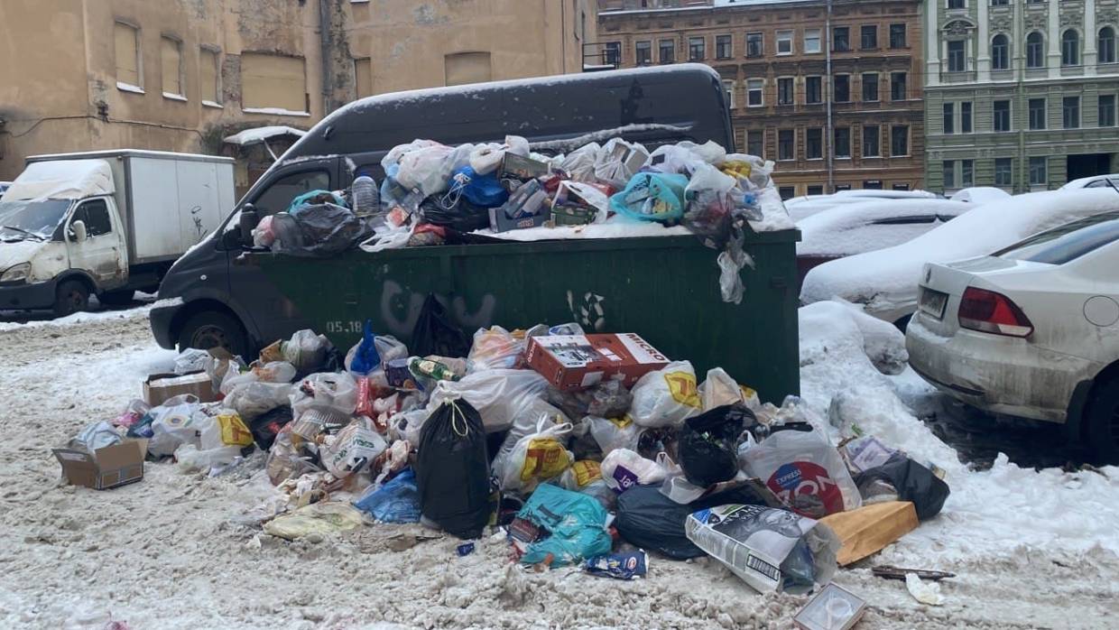 Проблемы петербурга. Гора мусора. Мусорки Питер на новый год. СПБ мусор после нового года-.