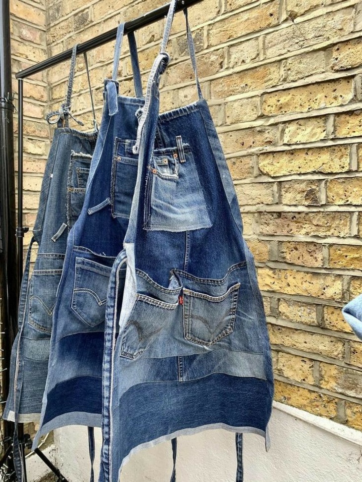 Фартуки из джинсов Удобный, фартук, старых, джинсов, большие, карманы, пригодились, вдохновения, переделку, джинс, фартуки  