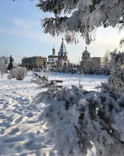 Россия. сибирь. зимний иркутск. 