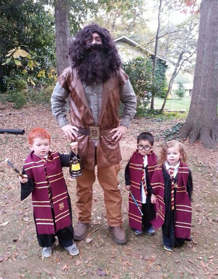Ron Weasley, Hagrid, Harry Potter And Hermione