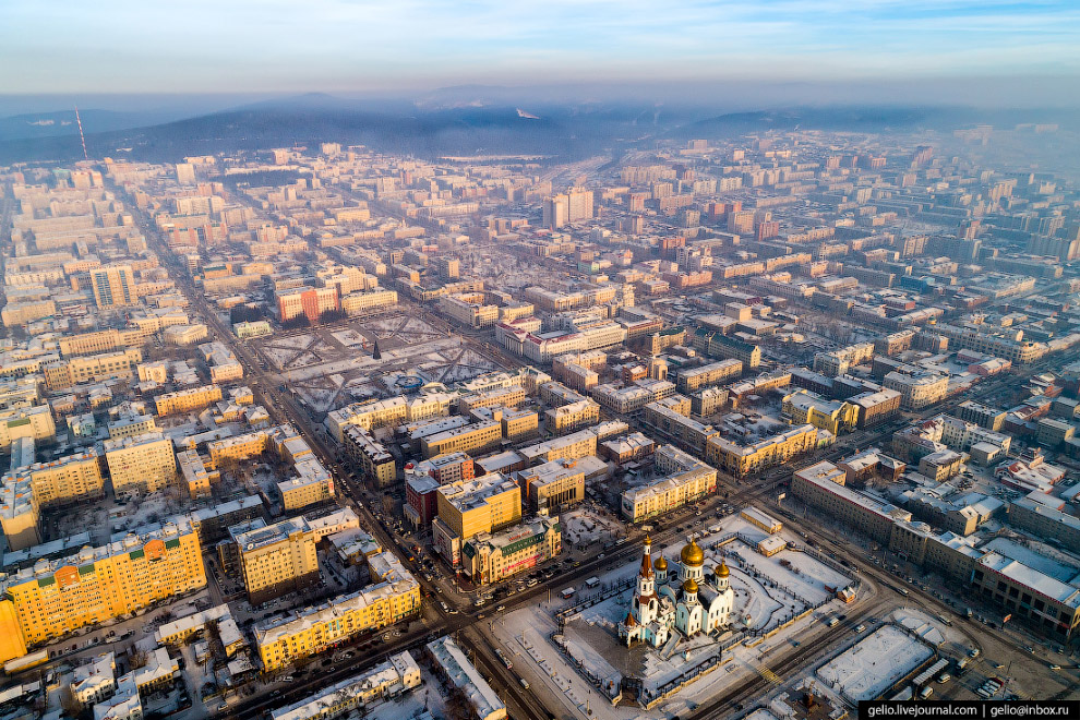 Чита с высоты: город на древнем вулкане путешествия