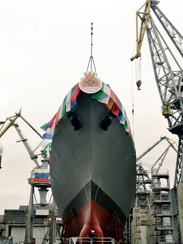 ​Церемония спуска на воду фрегата Tushil navyrecognition.com - В России спустили на воду корабль для ВМС Индии | Warspot.ru