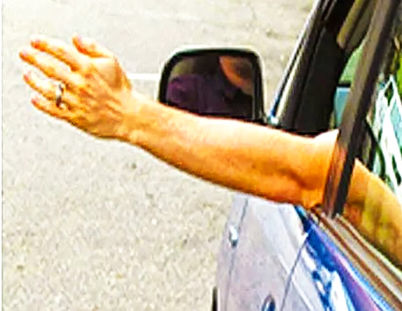 Попутный водитель взмахивает рукой и резко указывает на обочину. Что это значит