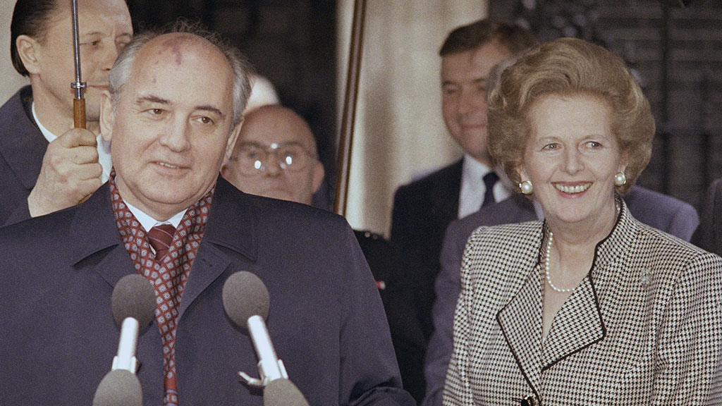 Горбачев и Тэтчер в 1984 году 