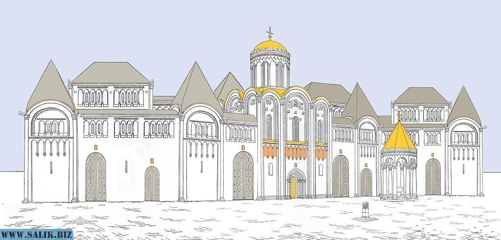 Реконструкция замка Андрея Боголюбского. Чем-то напоминает католические храмы.