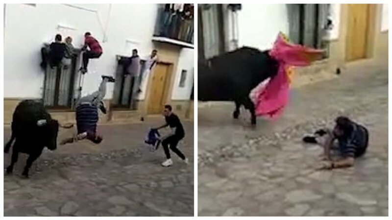Разъяренный бык затоптал мужчину на фестивале в Испании