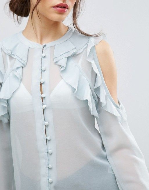 ​Блузы с воланами: идеи для вдохновения блузы,вдохновение,одежда