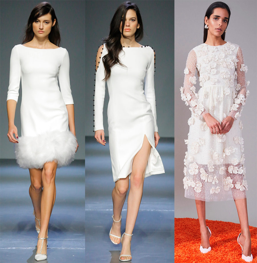 Белое платье модное