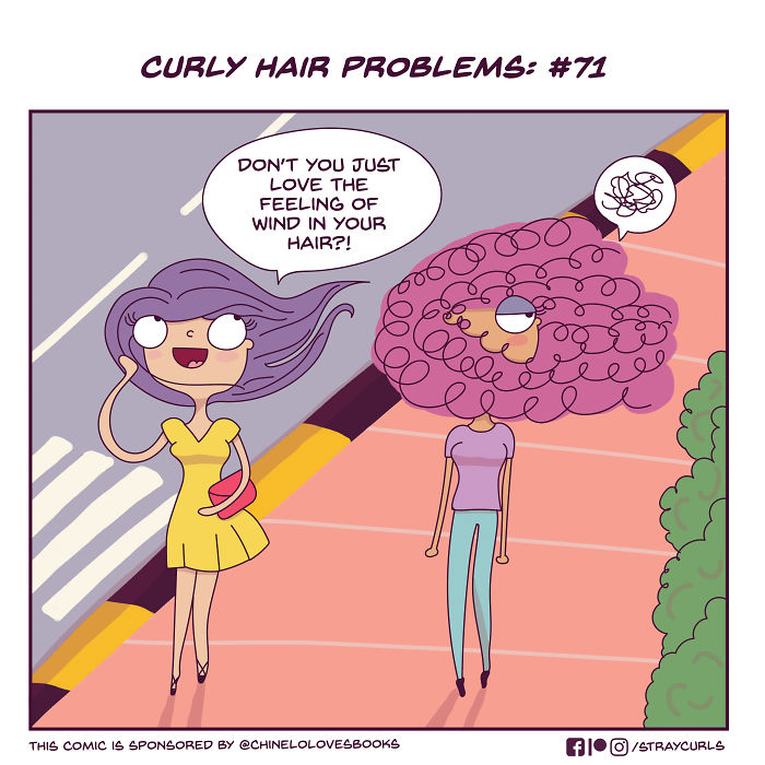 I Create Comics Based On Curly Hair Problems