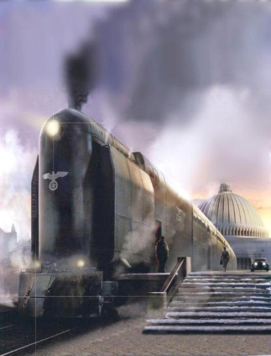 Современный концепт-арт масштабного железнодорожного проекта Третьего рейха. /Фото: naked-science.ru