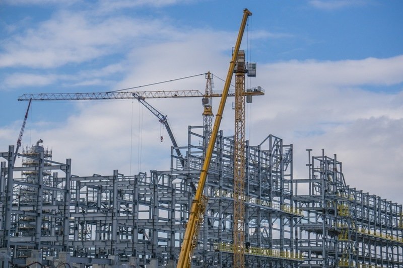 Одна из крупнейших строек России на площади в 460 гектаров трудятся 11 201 строителей ЗапСибНефтехим, Тобольск, фоторепортаж