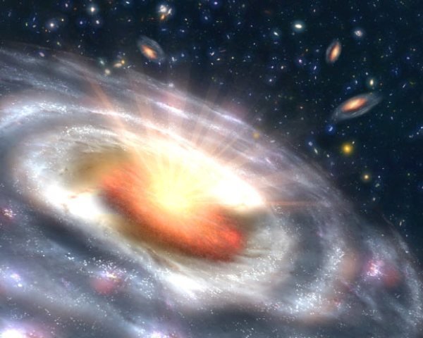 Астрономы обнаружили сверхмассивные черные дыры в отдаленном кластере галактик астрономия, космос, наука, сегодня