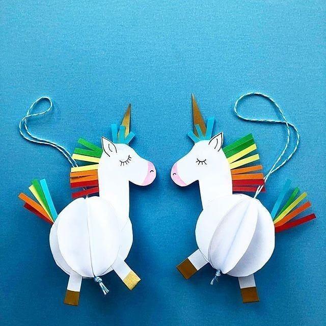 Легкие поделки из цветной бумаги: 10 идей для детей разного возраста бумаги, вырезать, нарисовать, приклеить, сложить, пополам, цвета, мордочку, диаметром, листе, цветной, показано, листа, любого, единорога, красного, глаза, делатьНа, чтобы, затем