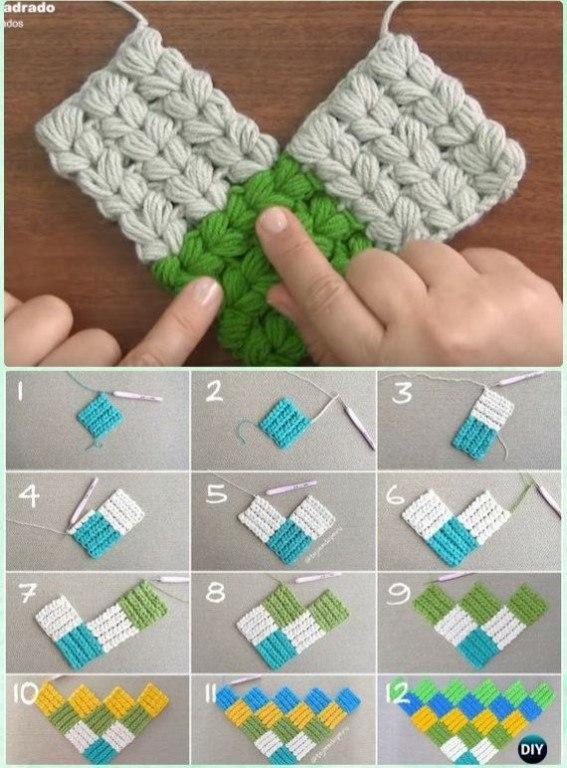 Плед из остатков ниток вязать крючком Плед из остатков ниток вязать крючком вязание