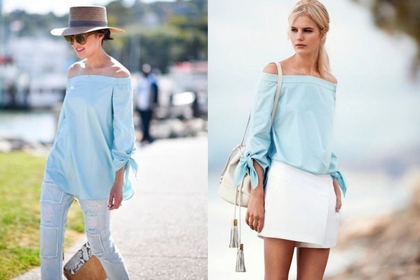 Топ с открытыми плечами: выкройка