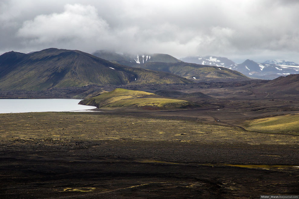 Путь к долине Landmannalaugar в Исландии