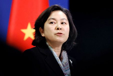 Chinese Foreign Ministry spokeswoman Hua Chunying holds a news conference in Beijing, China, November 30, 2020. REUTERS/Thomas Peter