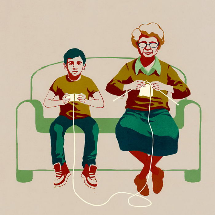 Ироничные иллюстрации: Сатира на развлечения современного мира. 