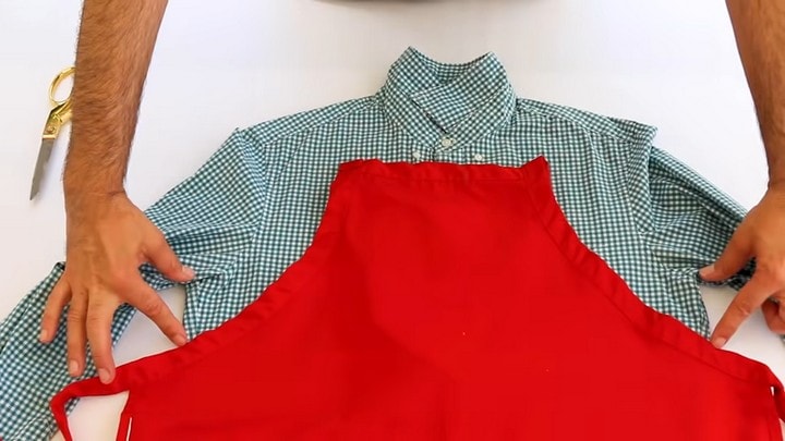 Превращаем мужскую рубашку в полезную в хозяйстве вещь одежда,переделки,рукоделие,своими руками,сделай сам