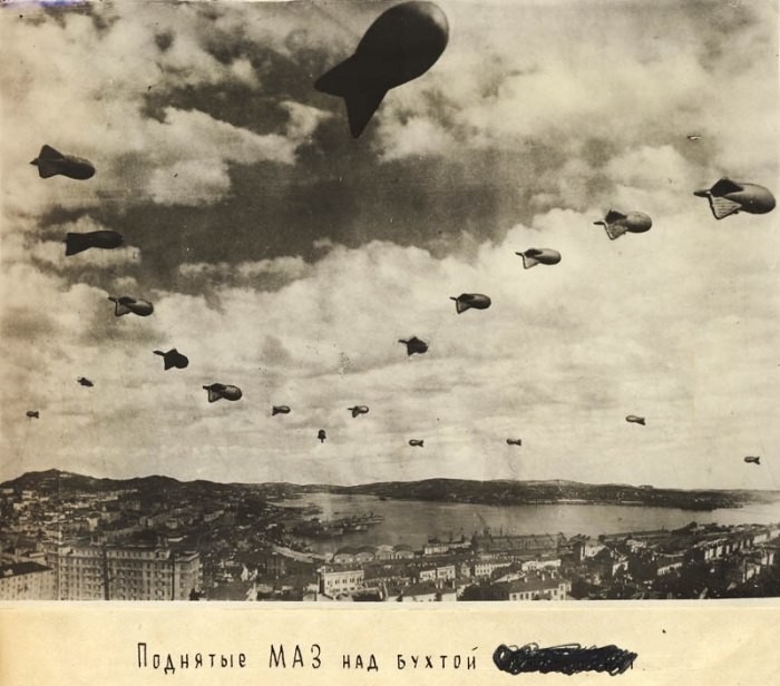 Поднятые МАЗ над бухтой Золотой Рог, 1945 год. история, события, фото