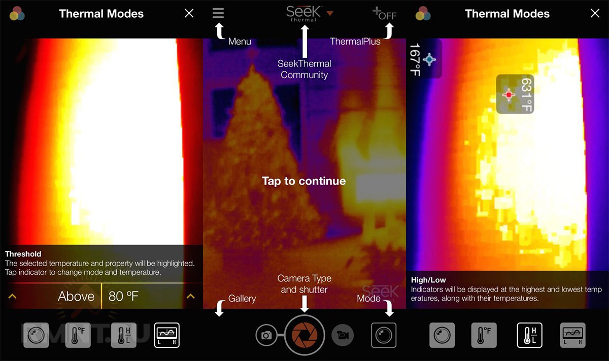 Компактный тепловизор Seek Thermal