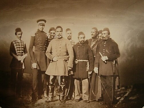 Омер-паша с советниками, 1854 год