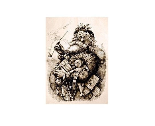 Санта-Клаус на рисунке Томаса Наста (1881) дураки, пропаганда, сша