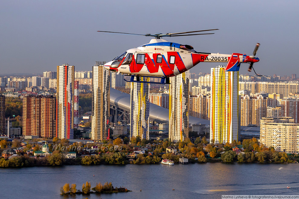 Осенняя Москва с вертолета Путешествия,Россия,фото