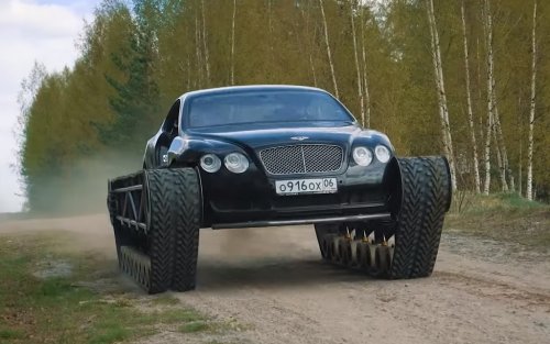 Танк класса "люкс": Bentley Continental на гусеничном ходу автомобили,дороги,новости,тюнинг,шиномонтаж