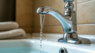 Кран, вода / Изображение сгенерировано с помощью нейросети 