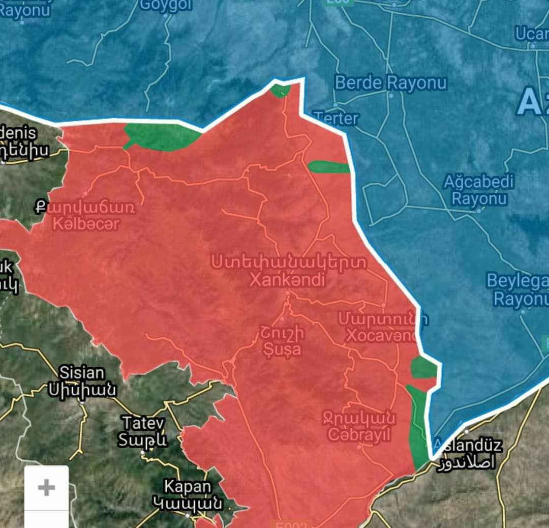 Карта боевых действий в карабахе онлайн нагорном на сегодня