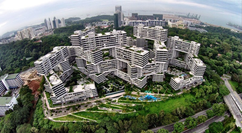 8. Жилой комплекс в Сингапуре архитектура, дизайн, здание, искусство, мир, скульптура, страна, фото