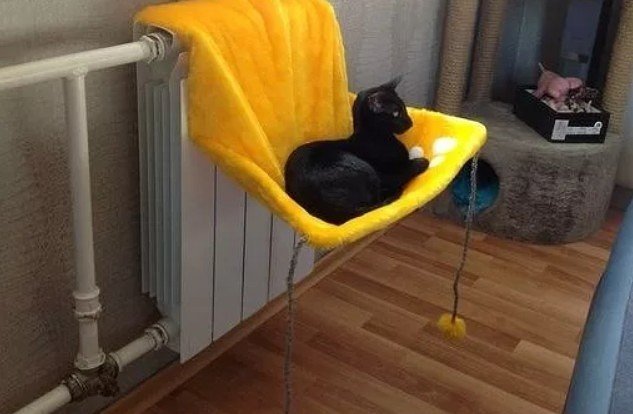 Как сделать лежанку для кота над батареей батарея, кот, лежанка, сделать