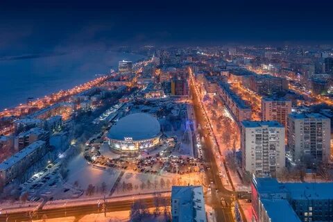 44. Панорама на центр Самары зимой. 