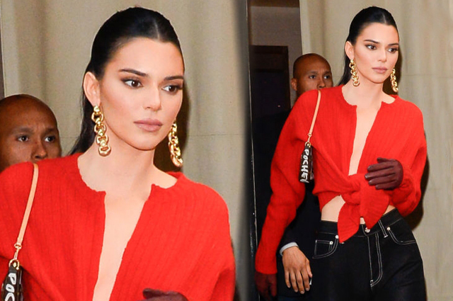 Без белья, но снова в перчатках: рассматриваем новые образы Кендалл Дженнер