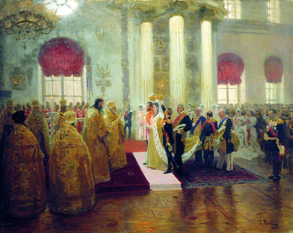 Илья Репин «Венчание Николая II и Александры Федоровны» (1894)