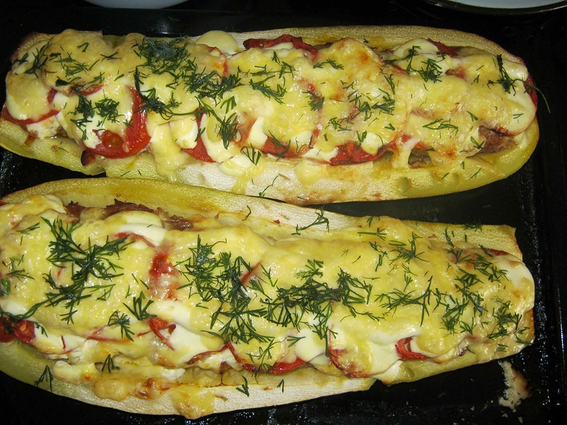 Кабачки в духовке с фаршем помидорами и сыром рецепт с фото в духовке