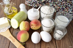 Кекс с цукини и персиками Кекс с цукини и персиками выпечка,кулинария