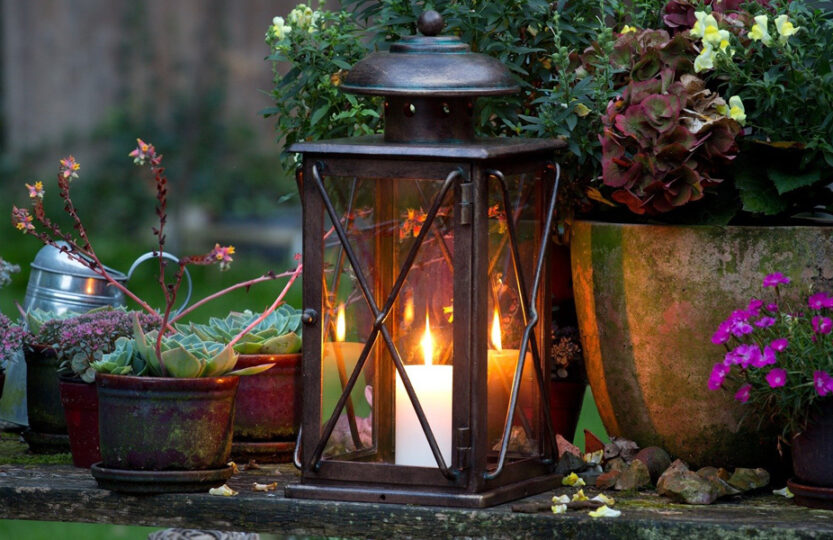 Фонари со свечами: романтика для дачных вечеров декор,идеи и вдохновение