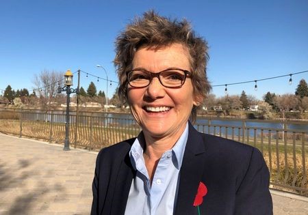 Mary Daly, President of the Federal Reserve Bank of San Francisco, poses after giving a speech on the U.S. economic outlook, in Idaho Falls, Idaho, U.S., November 12 2018. REUTERS/Ann Saphir.