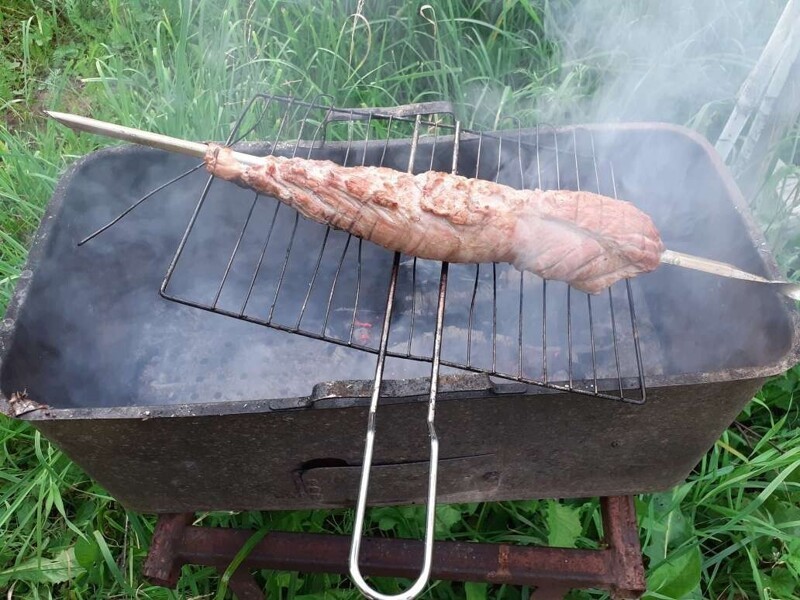 Практичный гарнир из овощей к шашлыку овощи, блюдо, можно, когда, баклажаны, чтобы, достаточно, много, вилкой, немного, переворачивать, помидоров, перца, примерно, основное, мангал, больше, всего, зеленого, ножом